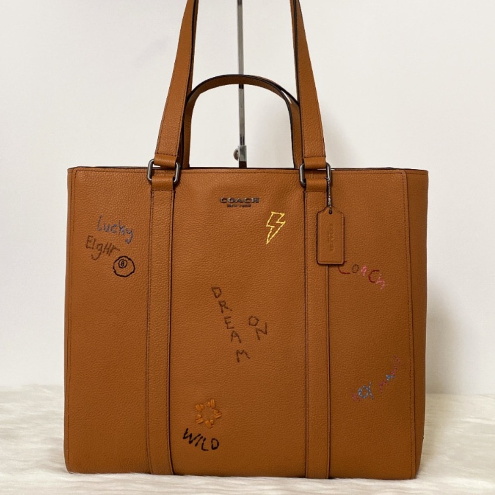 Coach Laptop Bag Large Hudson Double Handle Tote Bag With Diary Embroidery